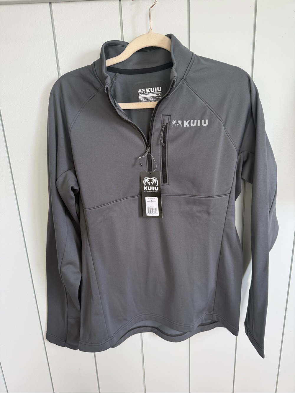 New KUIU Strongfleece 190 Gray Quarter-Zip Pull-Over Size M - Picture 4 of 11
